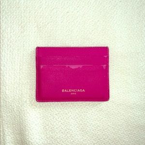 Balenciaga Hot Pink Card Holder